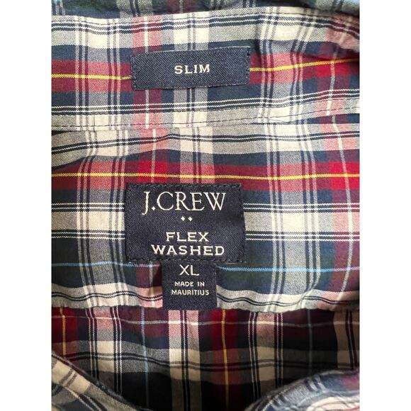 J. Crew Flex Washed Plaid‎ Button Down Shirt XL - Picture 3 of 3